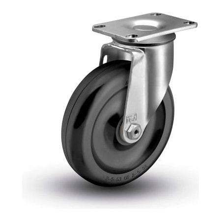 Colson Colson 2 Series Swivel Plate Caster 2.05256.53 - Solid Polyolefin 5" Dia. 300 Lb. Cap. 2.05256.53